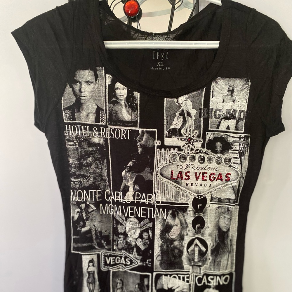 Las Vegas shoulder cut short sleeved shirt